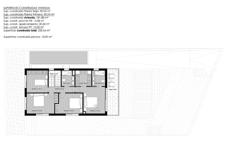 Planos Calma Mas Alba en Sant Pere de Ribes